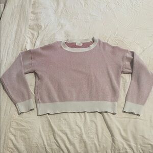 ✨ 3 for $20 Bundle Deal ✨ Chic Pink and White Crew Neck Sweater